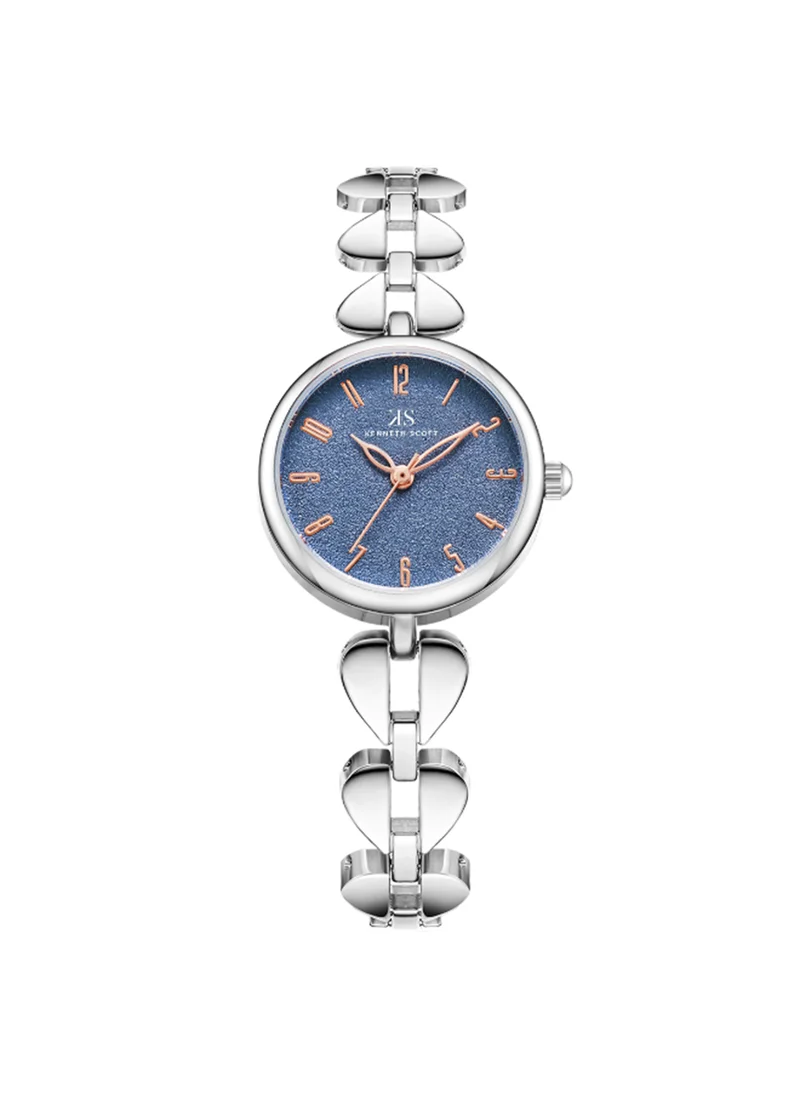 كينيث سكوت Women's Analog Round Shape Alloy Wrist Watch K23504-SBSN - 26 Mm