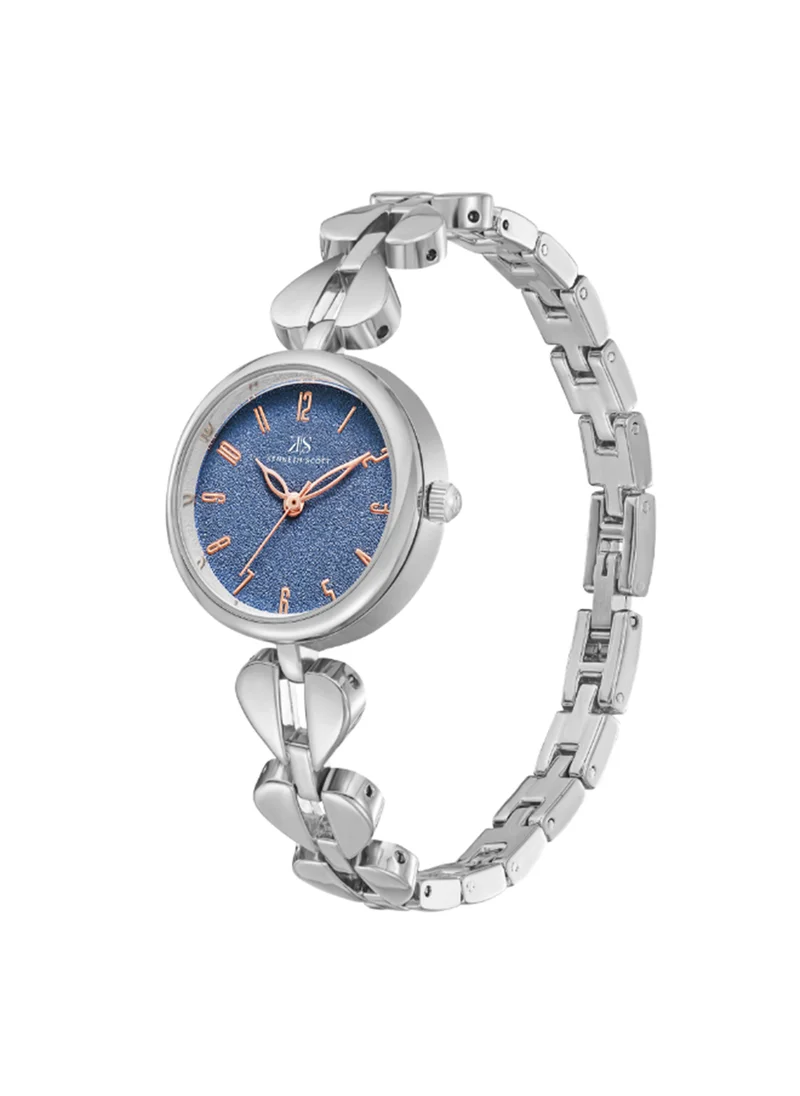 كينيث سكوت Women's Analog Round Shape Alloy Wrist Watch K23504-SBSN - 26 Mm