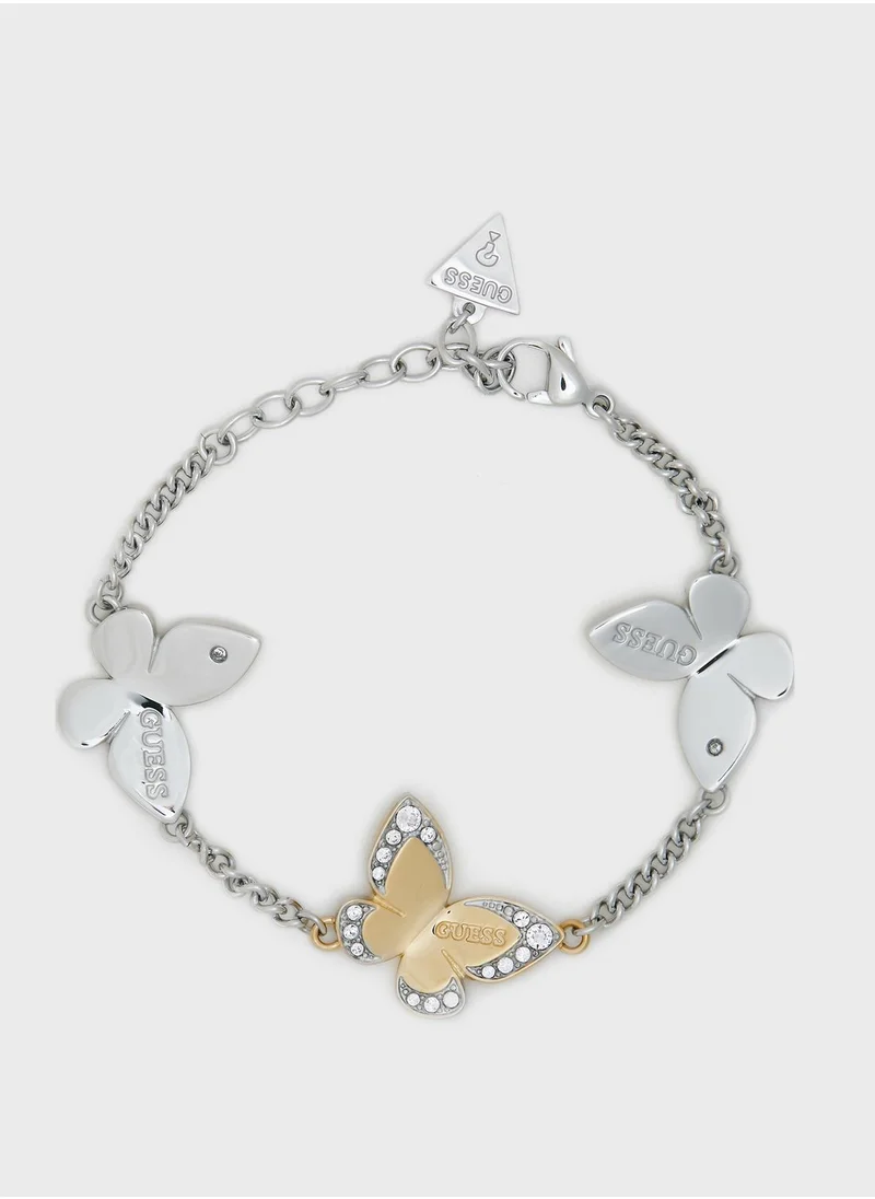 GUESS Butterfly Charm Bracelet