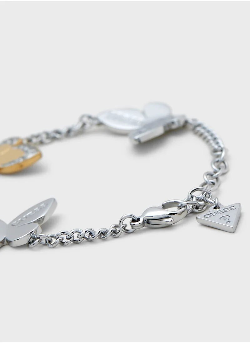 GUESS Butterfly Charm Bracelet