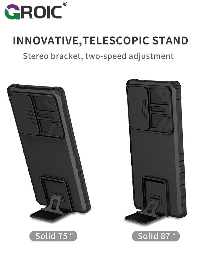 GROIC For Samsung Galaxy S24 Ultra 6.8 Inch Case with HD Screen Protector, Build in  Kickstand and Slide Camera Protective Cover, Protective Case for Galaxy S24 Ultra 6.8 Inch Case - Image 3