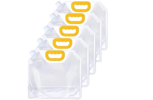 H O G ENTERPRISE H O G ENTERPRISE 5Pcs 15L Reusable Grain Moisture Proof Sealed Bag Grain Storage Tank Grain Rice Food Storage Bag Stand Up Pouch Bags With Portable Handle - Image 1