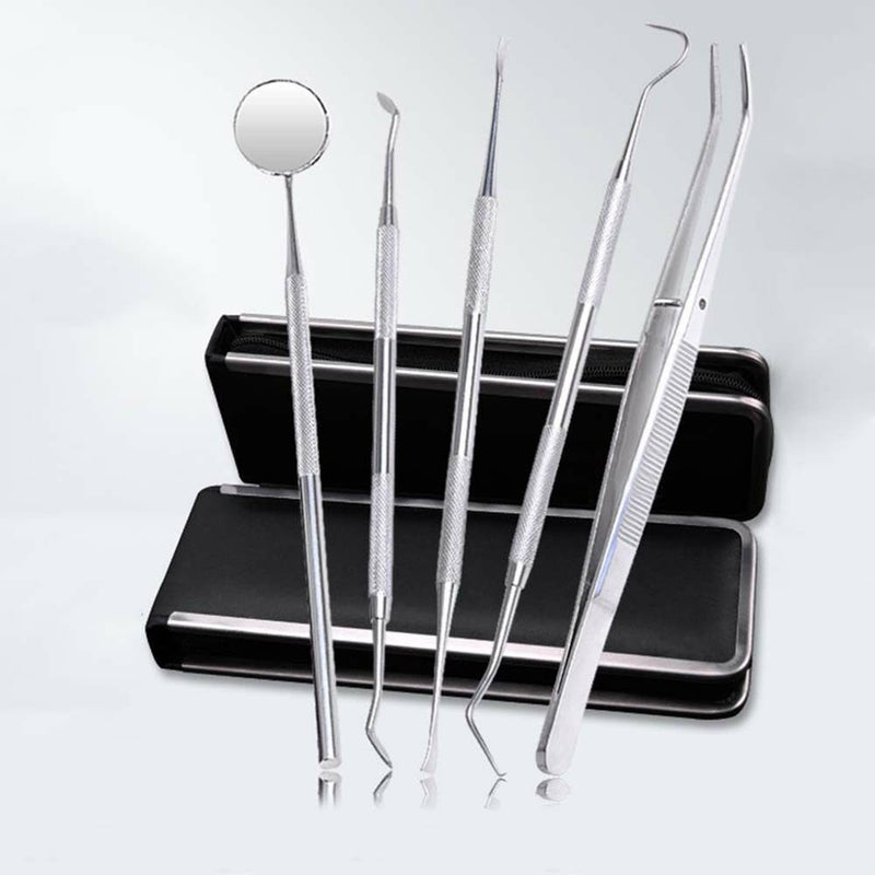 Dental Tools: 6 Silver Stainless Steel Oral Hygiene Kit - Rust-Resistant Travel-Friendly Essential Tools for Professional and Individual Oral Care - Image 5