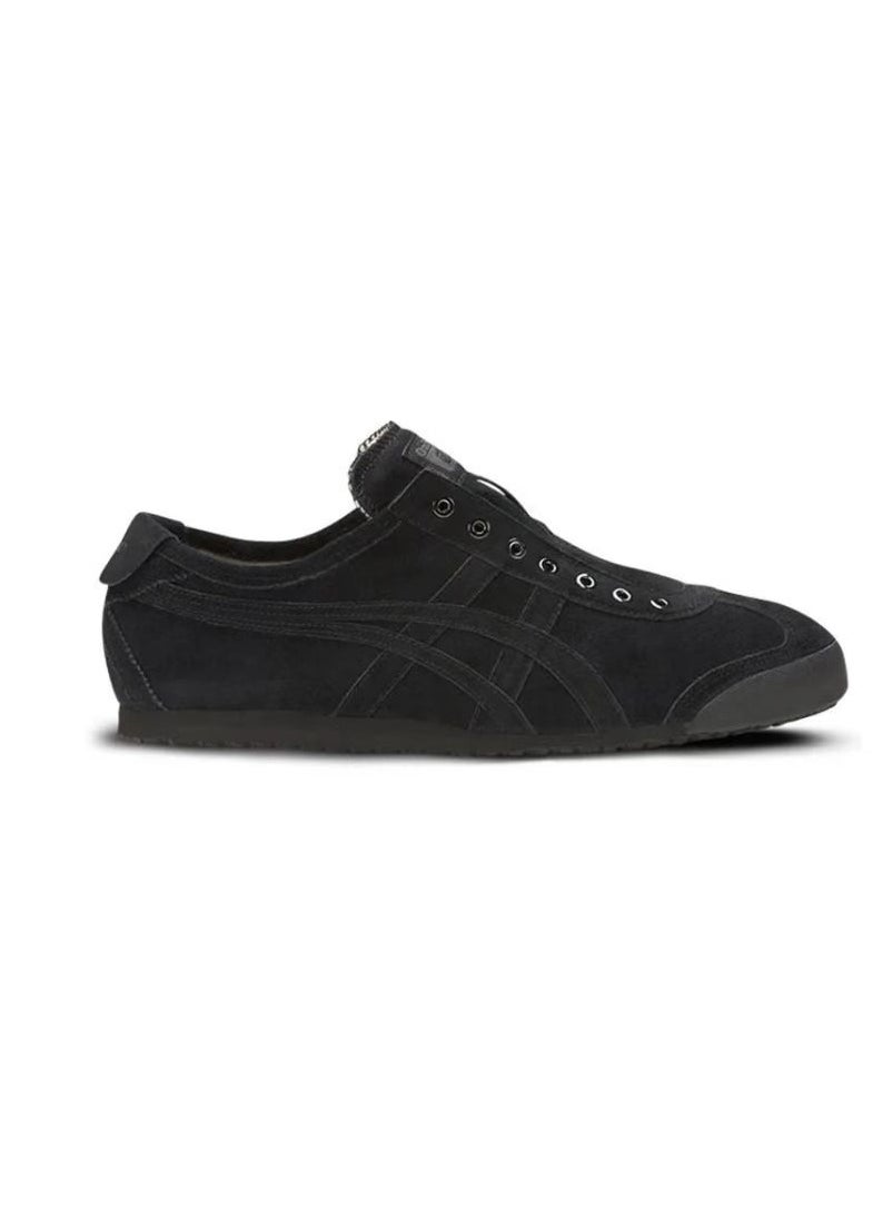 Onitsuka Tiger - Men and Women MEXICO 66 Slip-On Canvas Casual Shoes ALL Black - Image 1