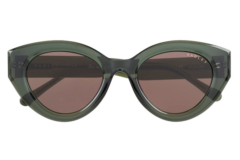 RADLEY London 6502 Women's Chunky Vintage Cat Eye Sunglasses, UV400 Protection, 52 mm, Palm Leaf Green - Image 2