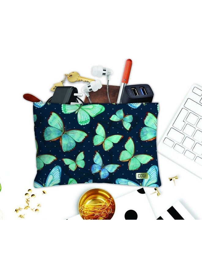 بيبر بلان ديزاين حقيبة قماشية متعددة الأغراض بتصميم طائرة ورقية مصنوعة من مادة البولي قطن للسفر ومستحضرات التجميل والمكتب والأدوات المكتبية والأغراض النقدية وحقيبة اليد. (أزرق، canvasbag_1) - Image 3