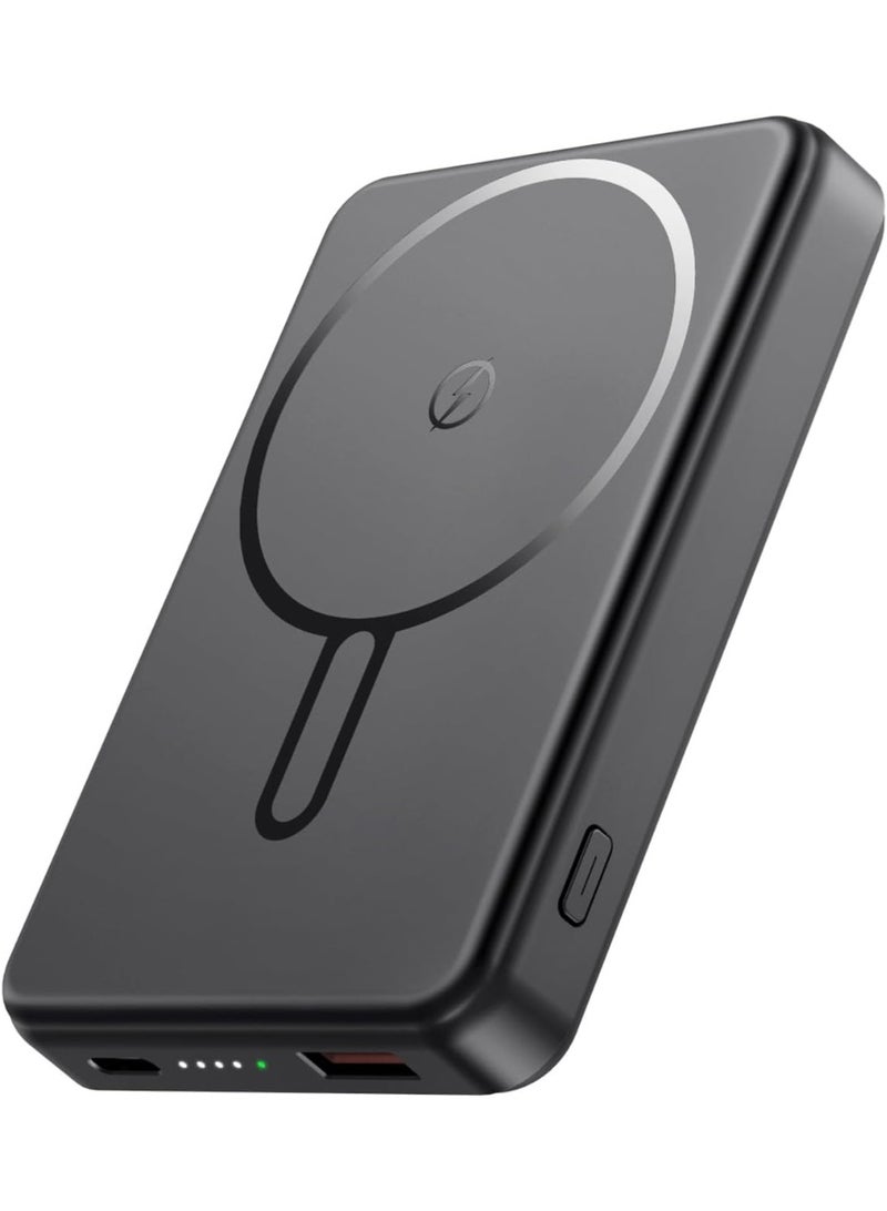 ماجنيتك بنك الطاقة المغناطيسية 12000mAh لـ MagSafe ، شاحن محمول لاسلكي آمن QC4.0 22.5W PD20W USB C Output Powerbank ، حزمة بطارية الشحن السريع لسلسلة iPhone 16/15/14/13/12 - Image 1