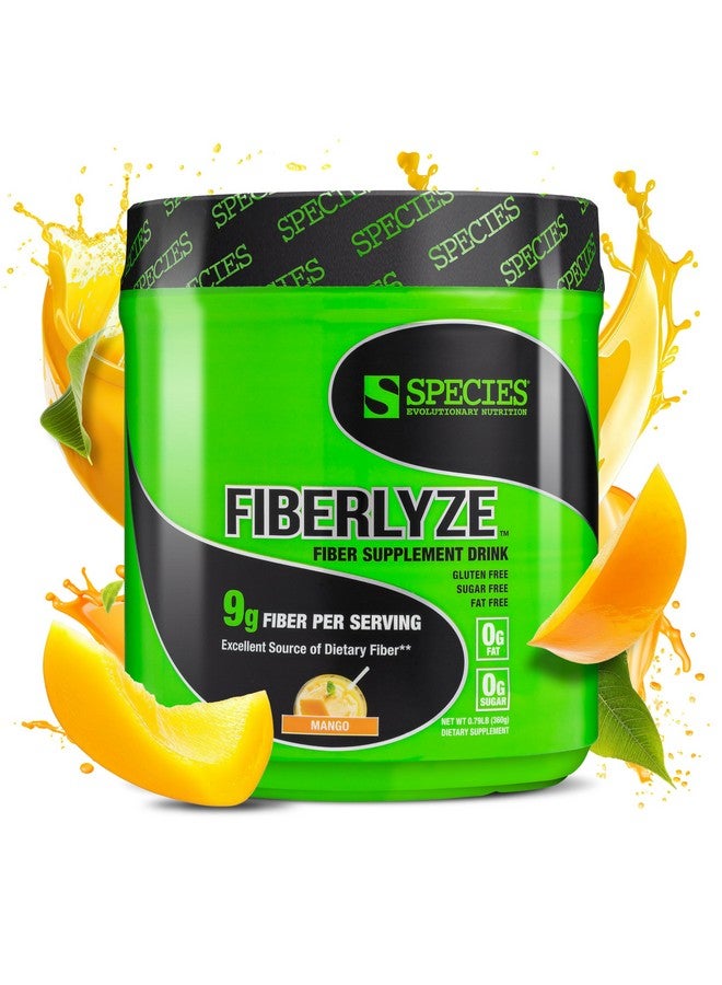 Species Nutrition Fiberlyze Fiber Supplement, Psyllium Based Soluble & Insoluble Fiber Powder for Healthy Colon, Digestive Functions (Mango, 30 Servings) - Image 1
