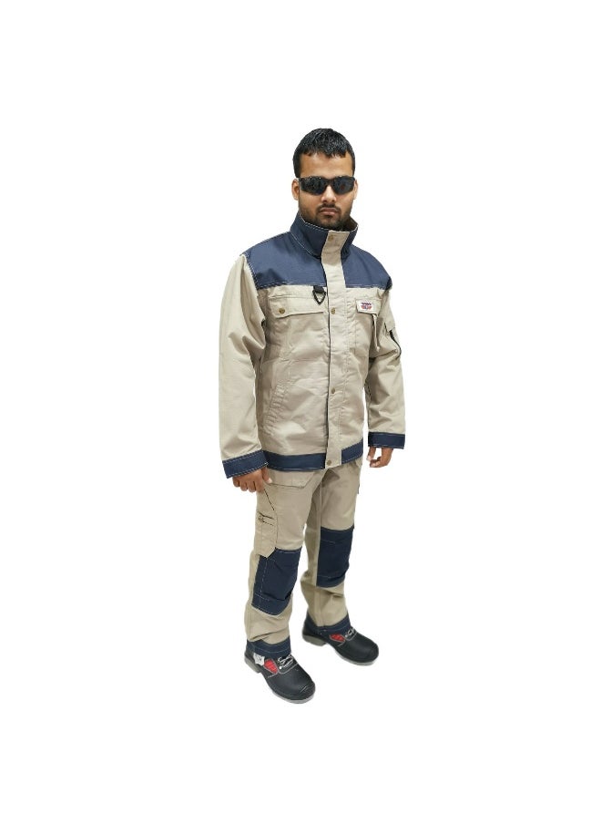 TAHA SAFETY - TAHA SAFETY Ripstop Jacket Protective Workwear Coverall | Full-Body Industrial Safety Suit & Breathable Fabric for Construction, Manufacturing & Hazardous Environments | Size-2XL - Image 1