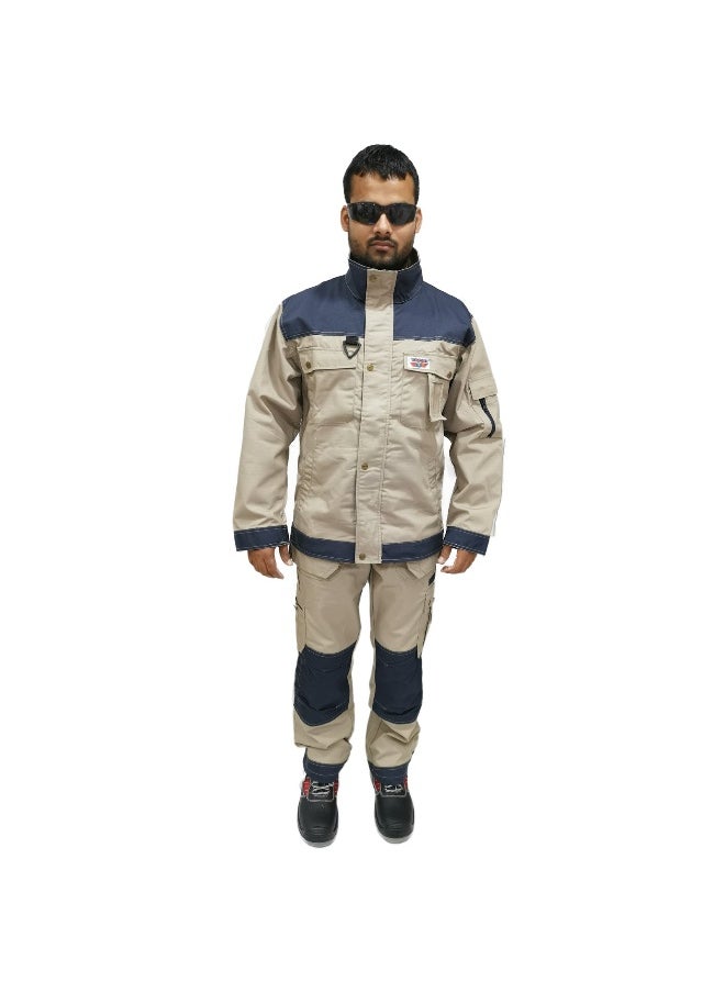 TAHA SAFETY - TAHA SAFETY Ripstop Jacket Protective Workwear Coverall | Full-Body Industrial Safety Suit & Breathable Fabric for Construction, Manufacturing & Hazardous Environments | Size-2XL - Image 1