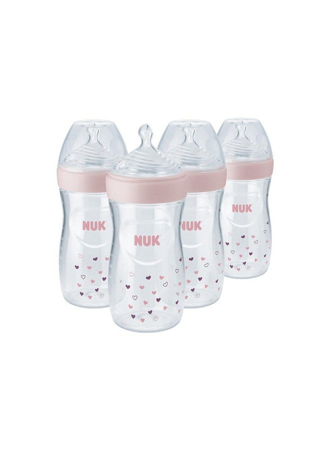 نوك زجاجة الرضاعة الطبيعية ببساطة مع نظام Safetemp، للبنات، 9 أونصة، 4 قطع - Image 1