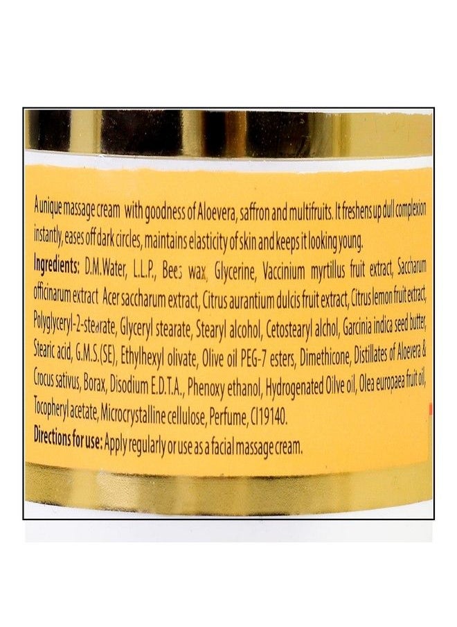 Sunny Saffron Gold Facial Cream With Goodness Of Aloevera Saffron & Multifruits ; Instantly Revitalizes Dull Complexion Maintains Skin Elasticity Evens Skin Tone ; For Women Of All Skin Type 100Gm  - Image 3