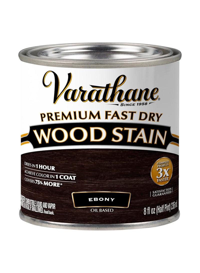 RUST-OLEUM Varathane Half Pint Premium Fast Dry Wood Stain - Ebony-269400 - Image 1