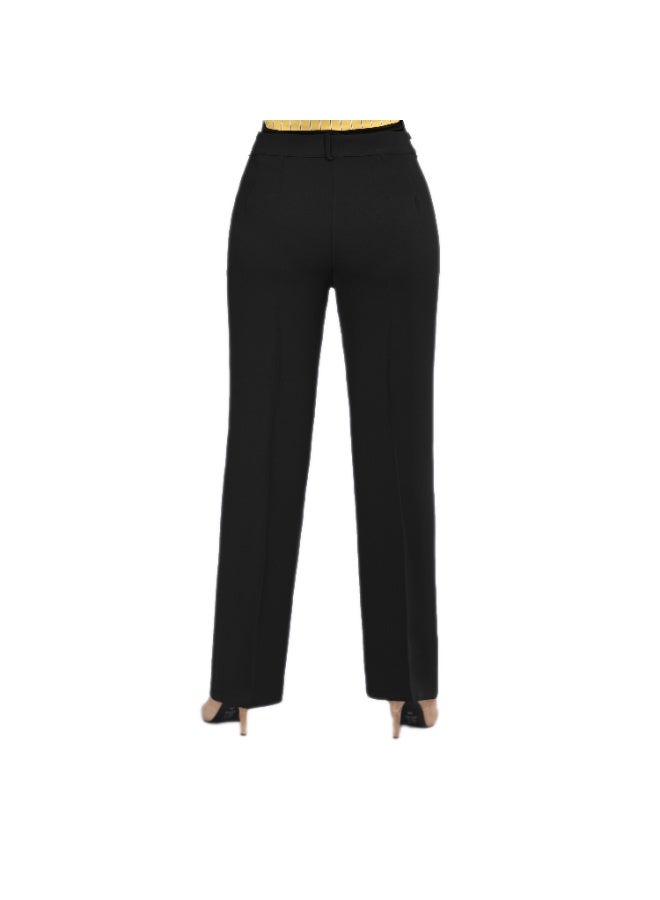 Smoky Egypt High Waist Straight Leg Pants with Side Pockets - Image 3