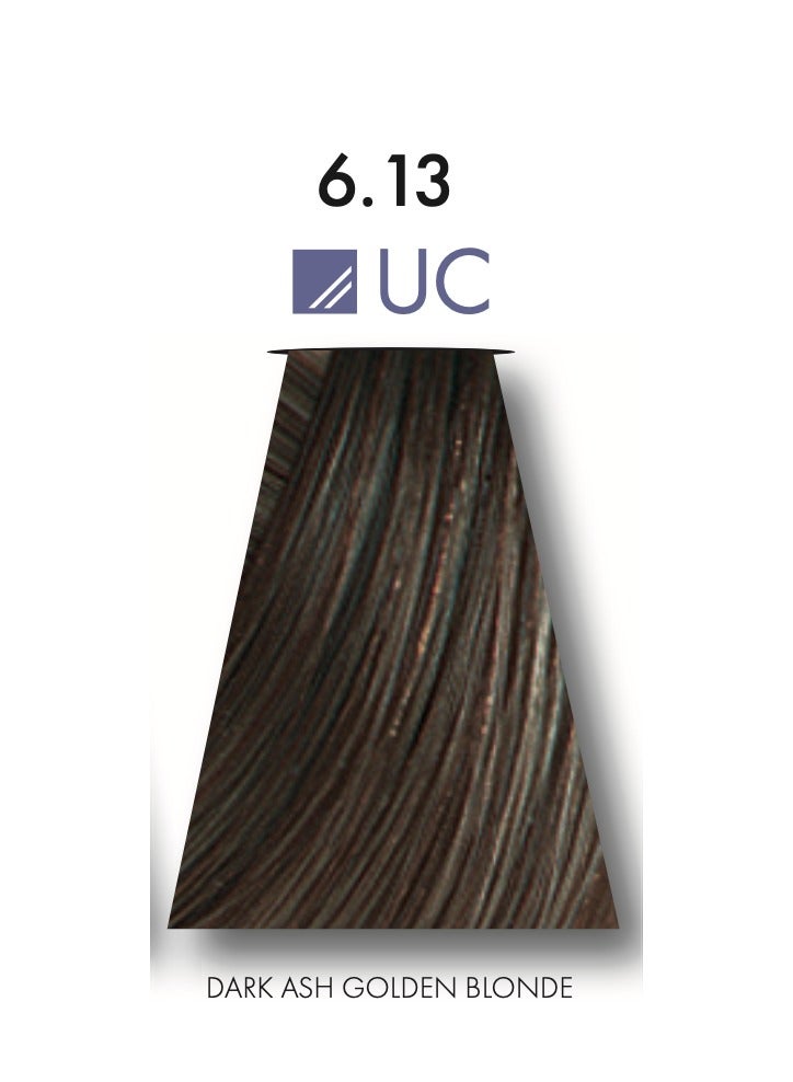 كين عبوتين من صبغة شعر كيون تينتا كولور رقم 6.13 لون أشقر ذهبي رمادي غامق ألتميت كوفر يو سي تحتوي على بروتين الحرير المعالج بتقنية سولامر خالية من البارابين - Image 2