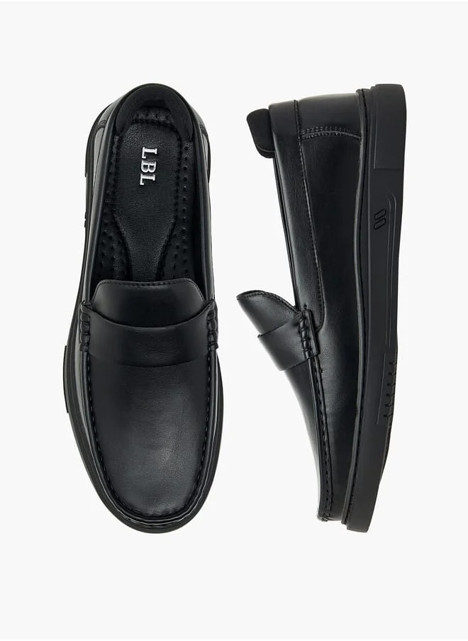 ال بي ال من شو اكسبرس Men's Solid Slip-On Loafers