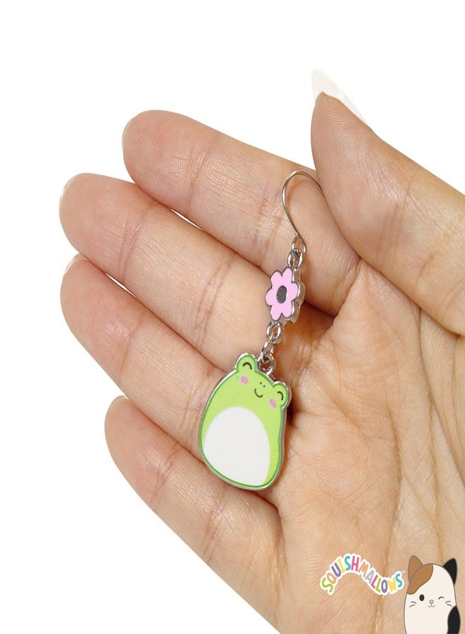 LUV HER Squishmallows Hypoallergenic Earrings for Girls 2 Squish Stud and 2 Squish Fishhook Drop Sets with Charms One Size Fits All Ages 8+ - Image 2