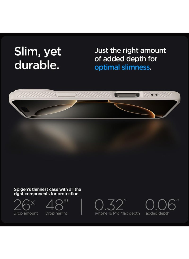 Spigen Liquid Air Designed for iPhone 16 Pro Max Case Cover (2024) - Natural Titanium