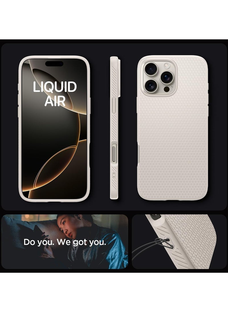 Spigen Liquid Air Designed for iPhone 16 Pro Max Case Cover (2024) - Natural Titanium