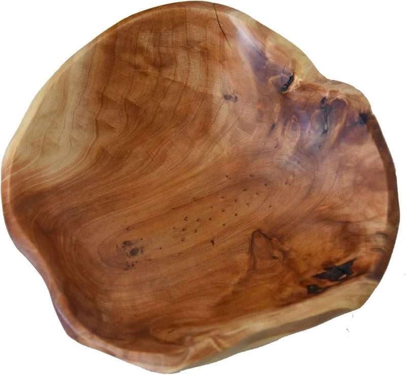 JFFLYIT Creative Wood Bowl - Root Carved, Handmade, Natural Real Wood Candy Serving Bowl (9"-10") - Image 1