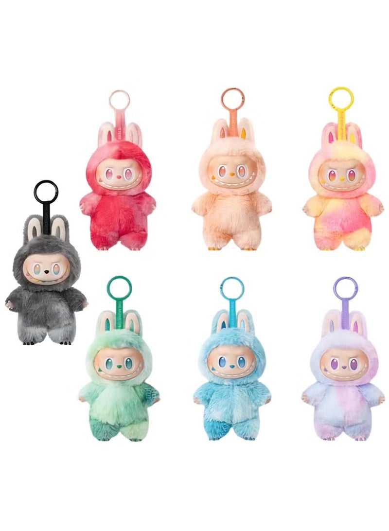LABUBU 7-PACKS Doll Pendant Labubu 3rd Generation Macaron Vinyl Plush Doll 17cm - Image 1