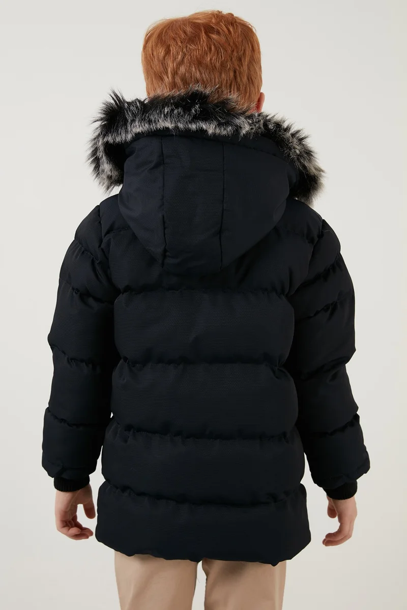 ليلا Plush Lined Removable Hooded Puffer Coat Boys' Coat 5760023