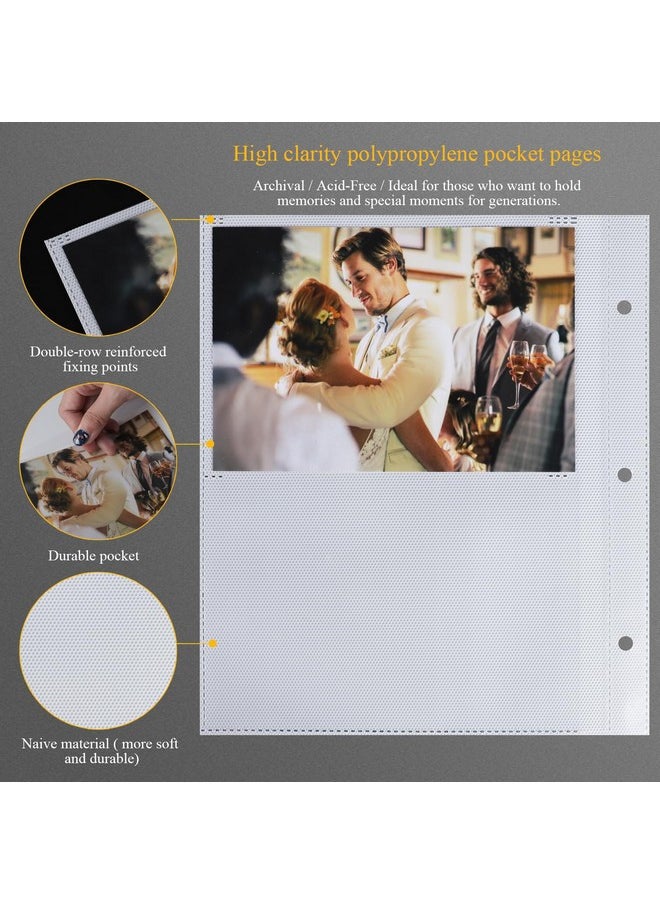 1DOT2 - Photo Album 4X6 Photos Hold 200 Or 5X7 Pictures Hold 100, 3 Ring Binder Photo Albums Linen Cover Photo Book Acid Free Albums 4X6 5X7 For Family Wedding Baby (Grey) - Image 1