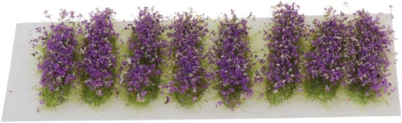 klarako Miniature Flower Tufts Studio Grass Tufts Strips Set Self Adhesive Grass Tufts Mountain Tufts Model Train Landscaping Track Construction Material  Purple, as described - Image 3