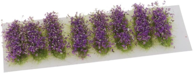 klarako Miniature Flower Tufts Studio Grass Tufts Strips Set Self Adhesive Grass Tufts Mountain Tufts Model Train Landscaping Track Construction Material  Purple, as described - Image 4