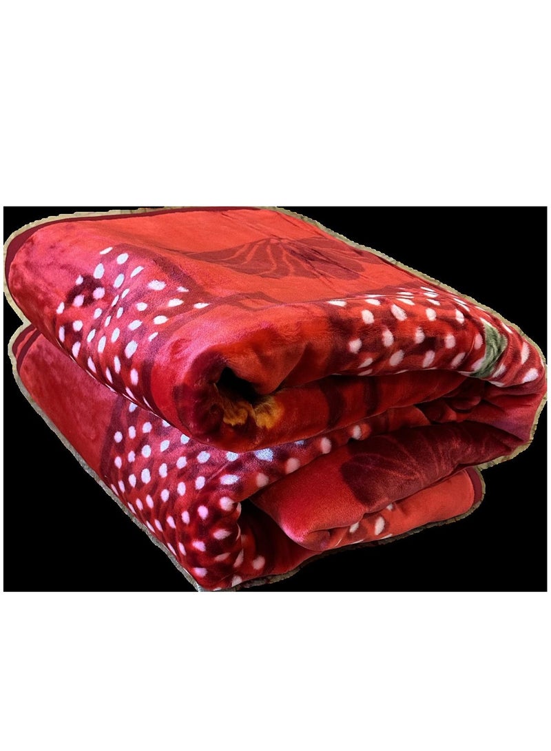 MAARYA GOLD 2 PLY SUPER SOFT EMBOSSED BLANKET - Image 3