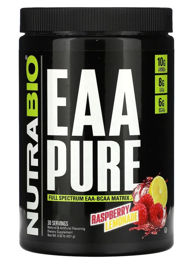 NutraBio EAA Pure Raspberry Lemonade 0.93 lb (421 g) - Image 1