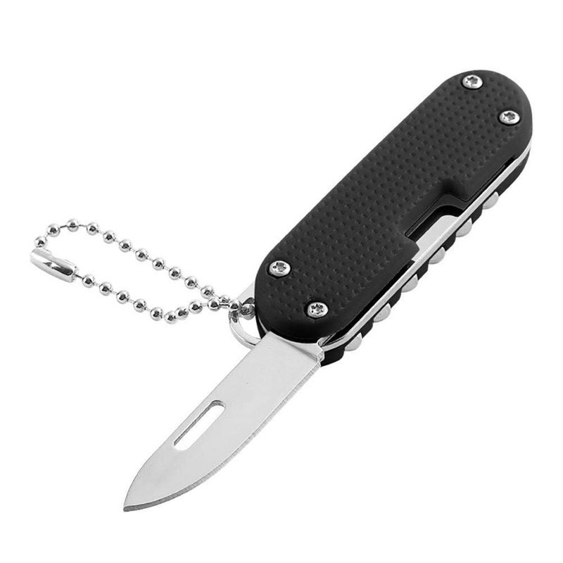 VEHTRI Pocket Cutter 6Bit Adjustable Screwdriver Multipurpose Cutting Tool Mini EDC Tool Keychain for TravelCampingOutdoor Magnetic Driver Combo Storage Organizer Black Metal - Image 5