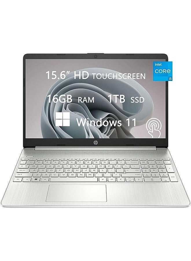 HP (Upgraded Version) 2022 Touch-Screen Laptop With 15.6-Inch Display, Core i5-1135G7 Processor/16GB RAM/1TB SSD/Intel Iris XE Graphics/Windows 11/ / English/Arabic Silver - Image 1