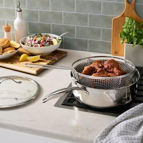 Henckels Aragon 5qt Stainless Steel Saute Pan with Lid Fryer Basket - Image 3