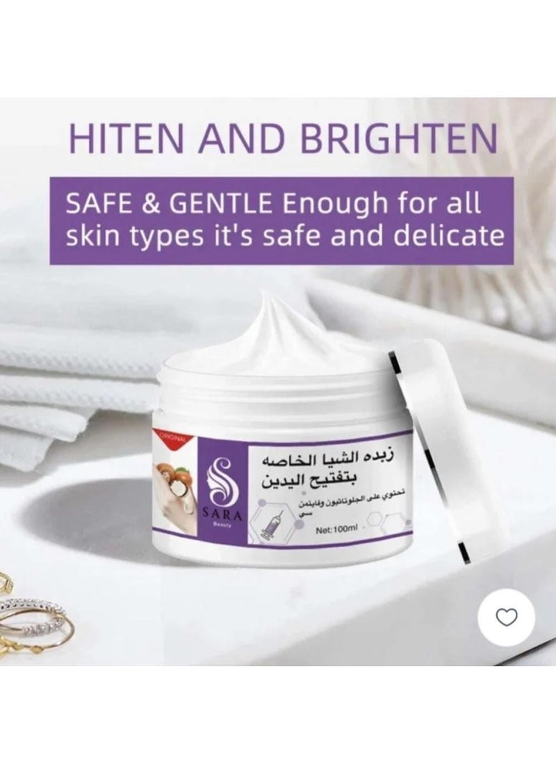 SARA BEAUTY - Shea Butter for Hand Whitening with Glutathione and Vitamin C - 100 ml - Image 1