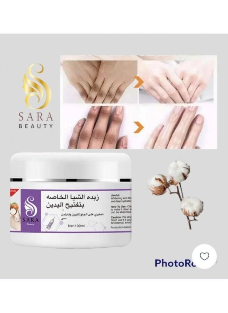 SARA BEAUTY - Shea Butter for Hand Whitening with Glutathione and Vitamin C - 100 ml - Image 1