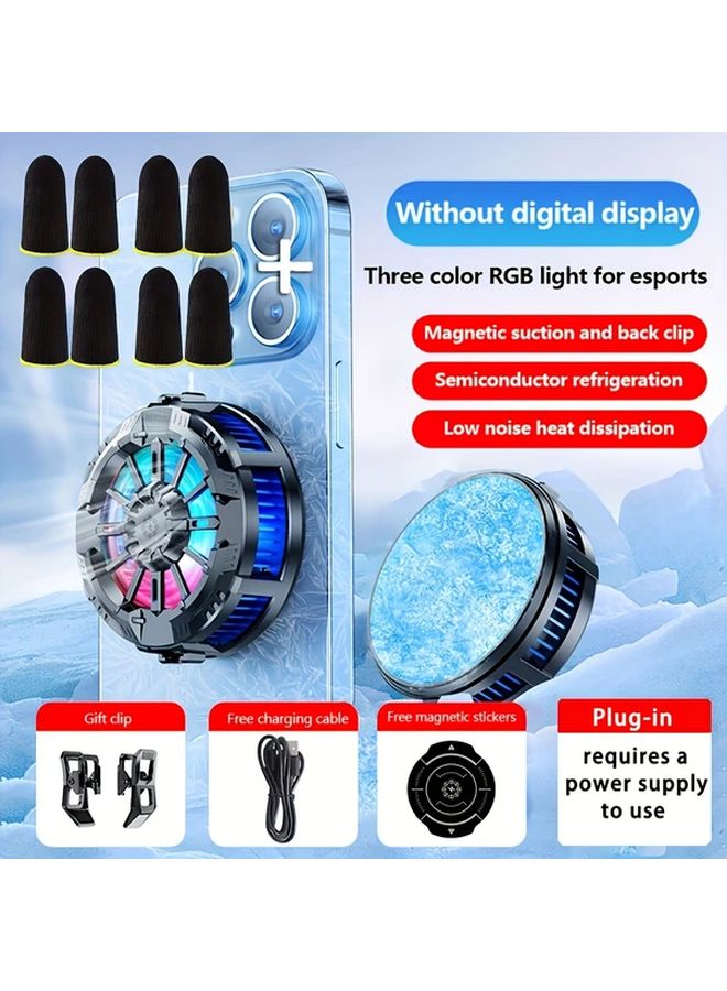 مبرد هاتف مغناطيسي عالمي مع 4 أزواج تبريد للإلكترونيات - متوافق مع أبل وأندرويد - Image 1
