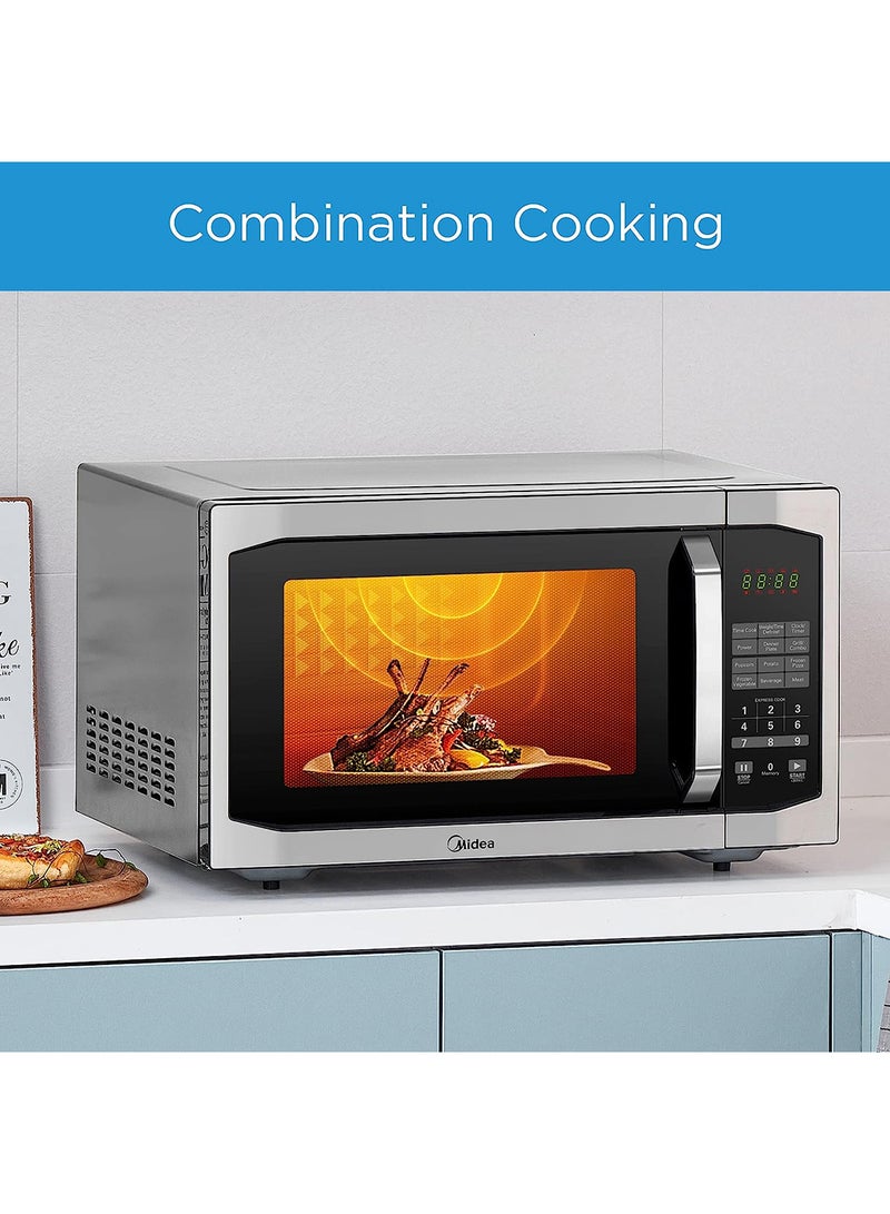 Midea Microwave Oven with Grill, Digital Touch Control,Child-Safety-Lock, 7 Auto Menus, LED Display with Timer, Grilling Roasting & Cooking Functions, Large Capacity 42 L EG142A5L Silver/Black - Image 5
