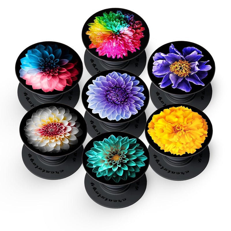Creatology ® Case Holder Phone Grip – Compatible with Samsung, iPhone, ONEPLUS & More Phone Cases – Anti-Drop, One-Handed Use, Phone Stand (Pack of 1) (Flowers) - Image 1