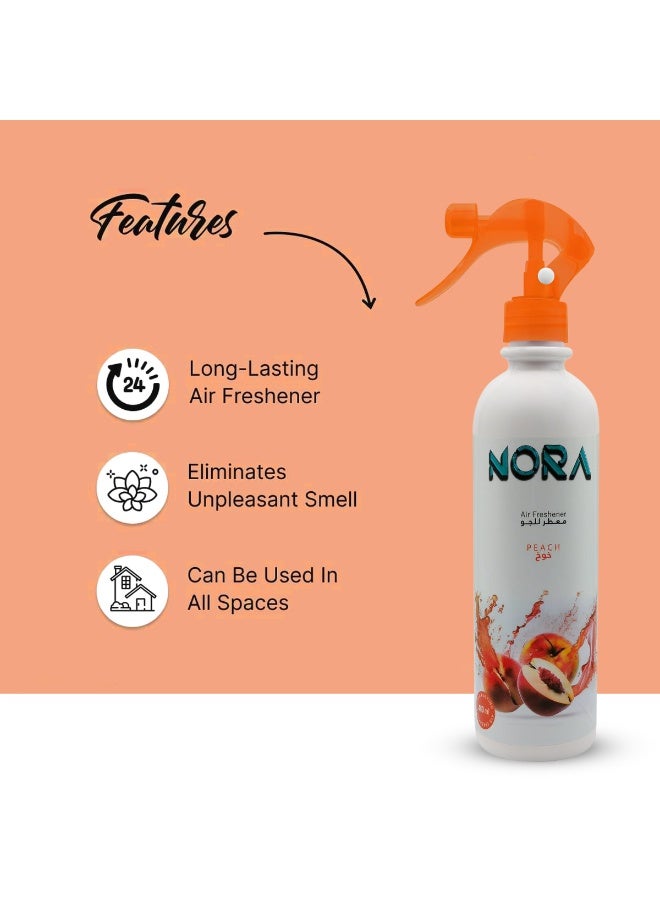 نورا معطر جو نورا برائحة الخوخ - عطر يدوم طويلاً للغرف والمنازل، مزيل للروائح الكريهة في غرف النوم والمعيشة والمطابخ والمكاتب - AF10321 - Image 2