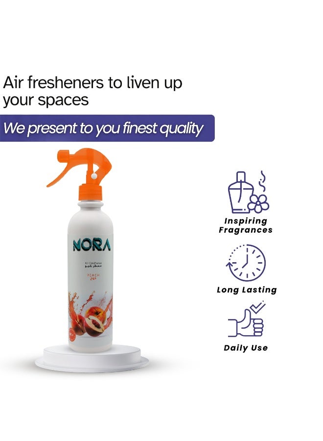 نورا معطر جو نورا برائحة الخوخ - عطر يدوم طويلاً للغرف والمنازل، مزيل للروائح الكريهة في غرف النوم والمعيشة والمطابخ والمكاتب - AF10321 - Image 4
