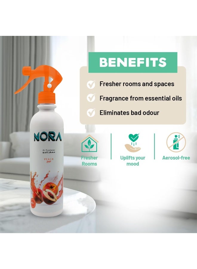 نورا معطر جو نورا برائحة الخوخ - عطر يدوم طويلاً للغرف والمنازل، مزيل للروائح الكريهة في غرف النوم والمعيشة والمطابخ والمكاتب - AF10321 - Image 5