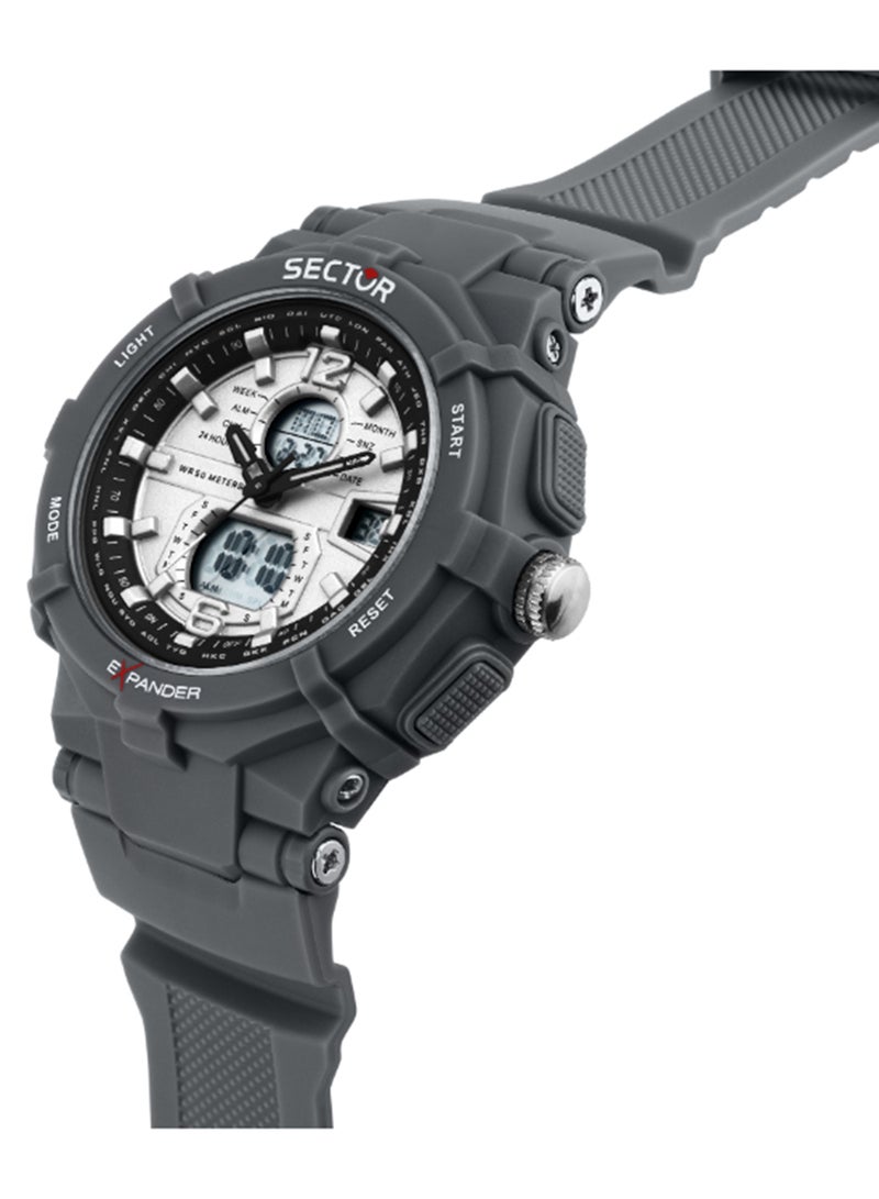 Sector EX-09 50MM DIGITAL SILVER DIAL GREY ST - Image 5