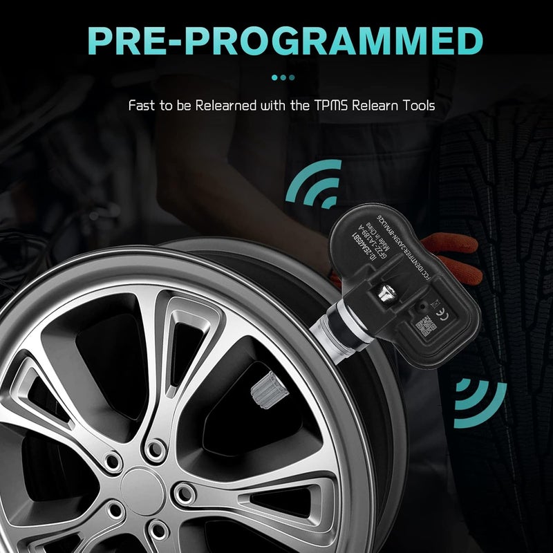 AULINK أجهزة استشعار ضغط الإطارات بتردد 315 ميجاهرتز TPMS لفورد 2005-2011 إسكيب إيدج إكسبيديشن إكسبلورر فلكس فوكس إف-150 فيوجن موستانج لينكولن إم كيه إس إم كيه تي إم كيه إكس إم كيه زد مازدا ميركوري بديل# 6F2Z1A189A 7L1Z1A189A - Image 3