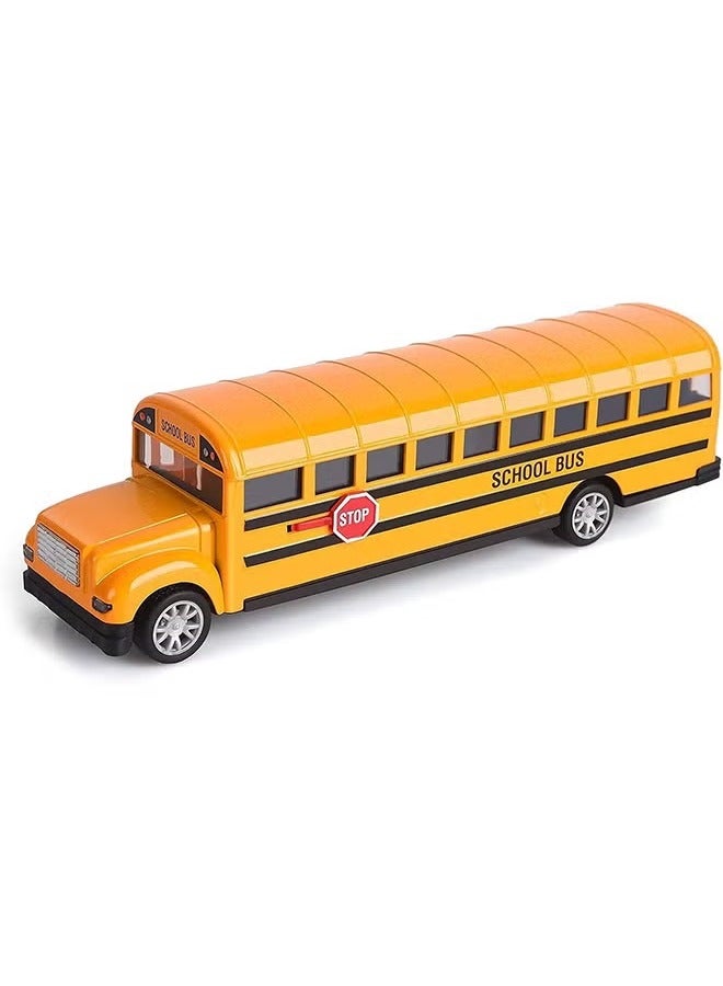 School Bus Toy for Toddlers, Die Cast Pull Back Cars Yellow Bus Play Vehicles with Pull Back Mechanism and Open Doors, Pull Back Cars for Kids  - Image 1