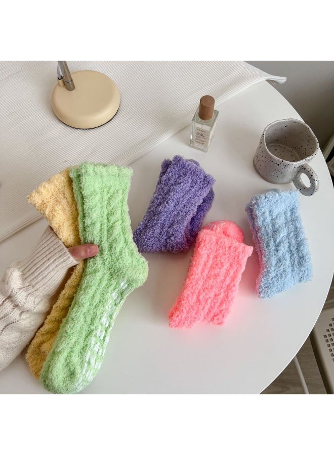 COYO 5 أزواج من جوارب المستشفى غير المنزلقة مع قبضة للنساء جوارب منزلقة للنساء هدايا - Image 4