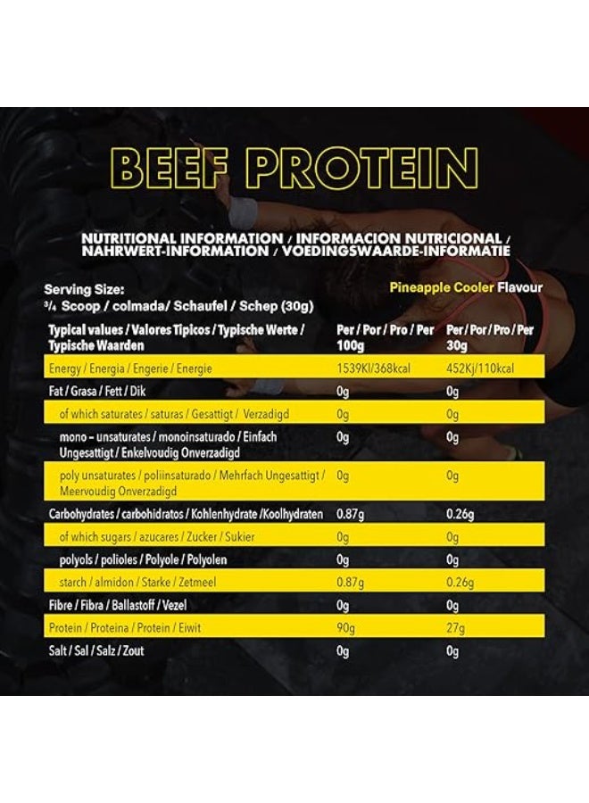 Nxt Nutrition Beef Protein Pineapple Cooler Flavour 1.8kg - Image 3