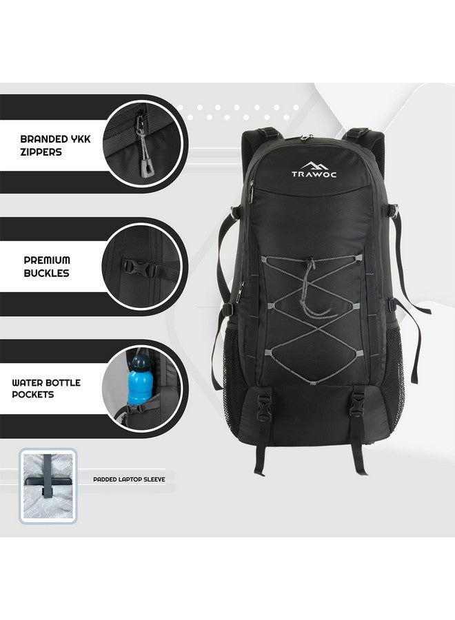 Trawoc TRAWOC INFERNO 40 Litre Travel Backpack Laptop Backpack for Men and Women Casual Bag for Regular Travelling, Trekking & Hiking Black, LHK003 - Image 2