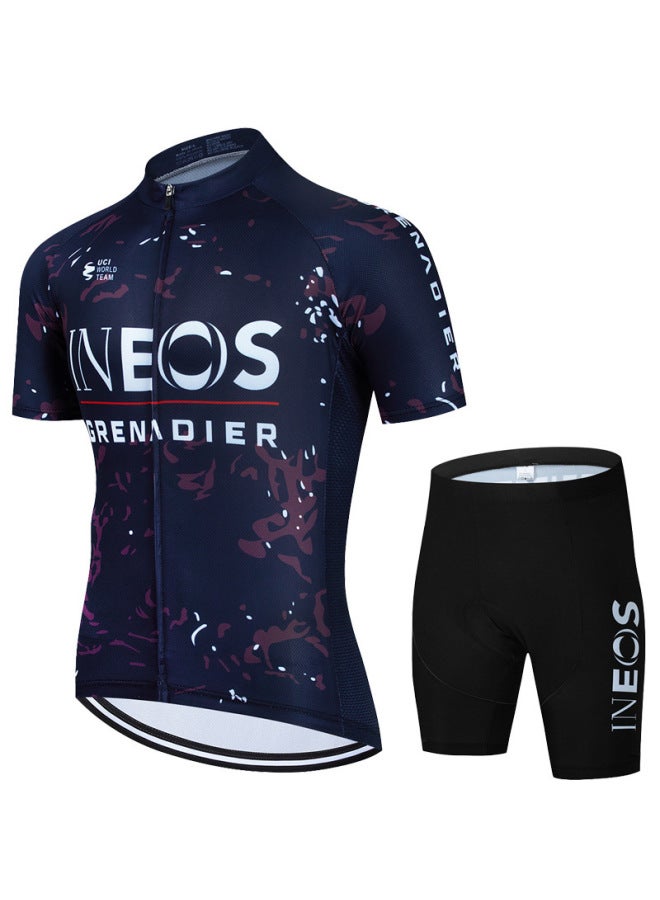 Summer Breathable Cycling Jersey Bib Short Sleeve Set Bicycle Clothing Cycling Suit Cool