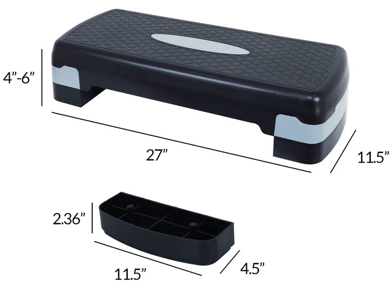 Fitvids Adjustable Workout Aerobic Stepper Step Platform Trainer, 27-Inch, Multiple Colors - Image 3